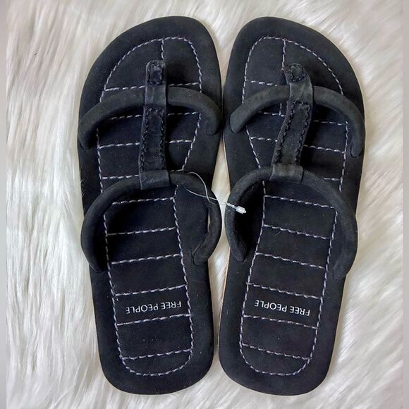 NWOT Free People Hadden Slide Sandal in Black - Picture 1 of 7
